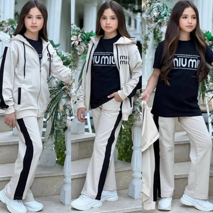 ( REF 02 ) Ensemble Sport Line 3 Pièces – Veste, T-shirt et Pantalon