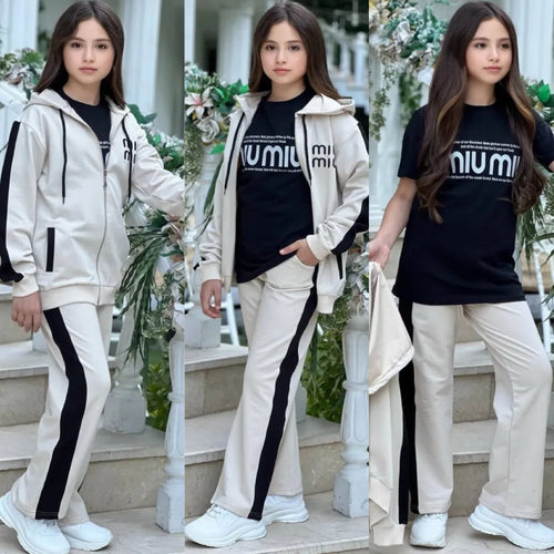 ( REF 02 ) Ensemble Sport Line 3 Pièces – Veste, T-shirt et Pantalon