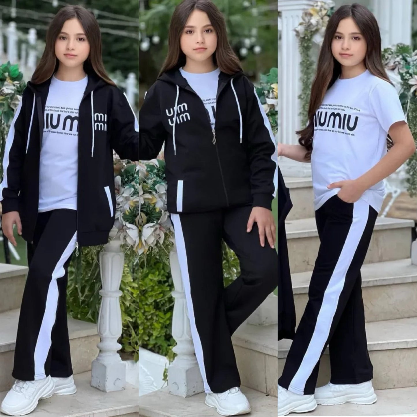 ( REF 02 ) Ensemble Sport Line 3 Pièces – Veste, T-shirt et Pantalon