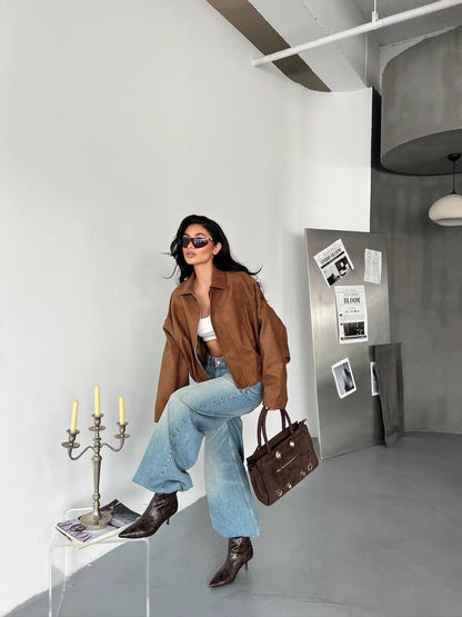 Blouson aviateur Vesti caramel