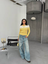 Gilet polo à boutons dorés pour femme de la boutique LB Laluna