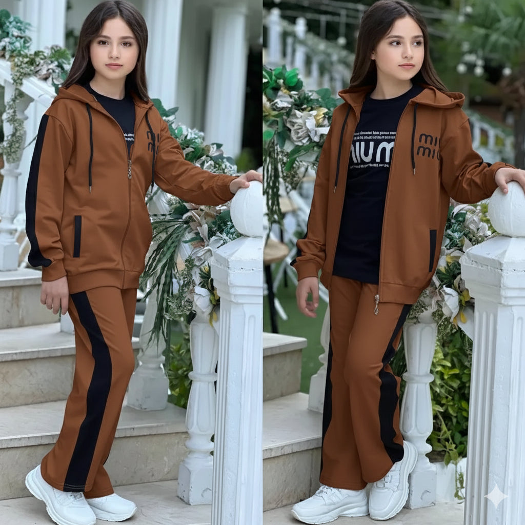 ( REF 02 ) Ensemble Sport Line 3 Pièces – Veste, T-shirt et Pantalon