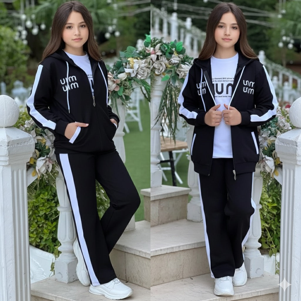 ( REF 02 ) Ensemble Sport Line 3 Pièces – Veste, T-shirt et Pantalon