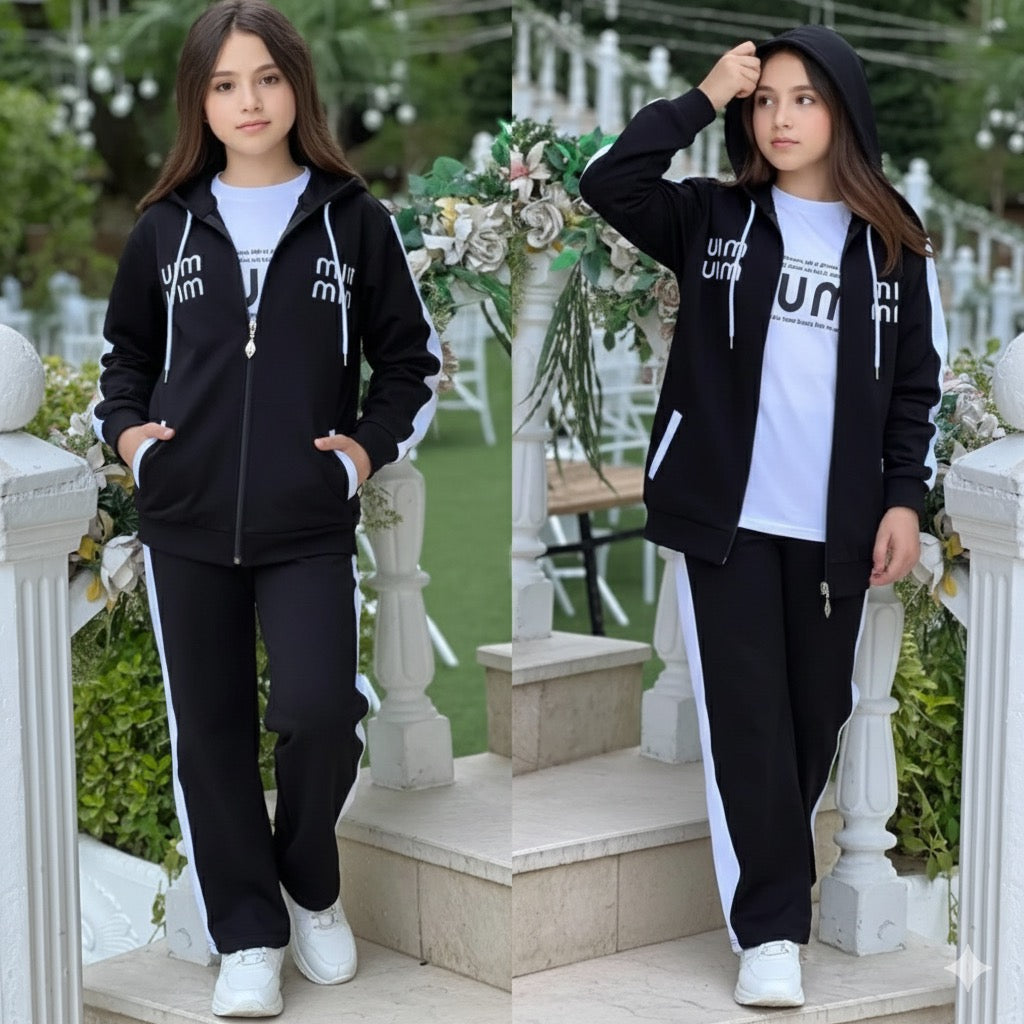 ( REF 02 ) Ensemble Sport Line 3 Pièces – Veste, T-shirt et Pantalon