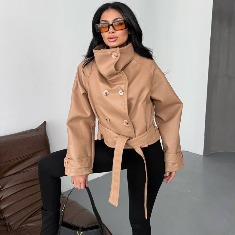 Deri Kemerli Premium Trenç