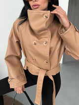 Deri Kemerli Premium Trenç