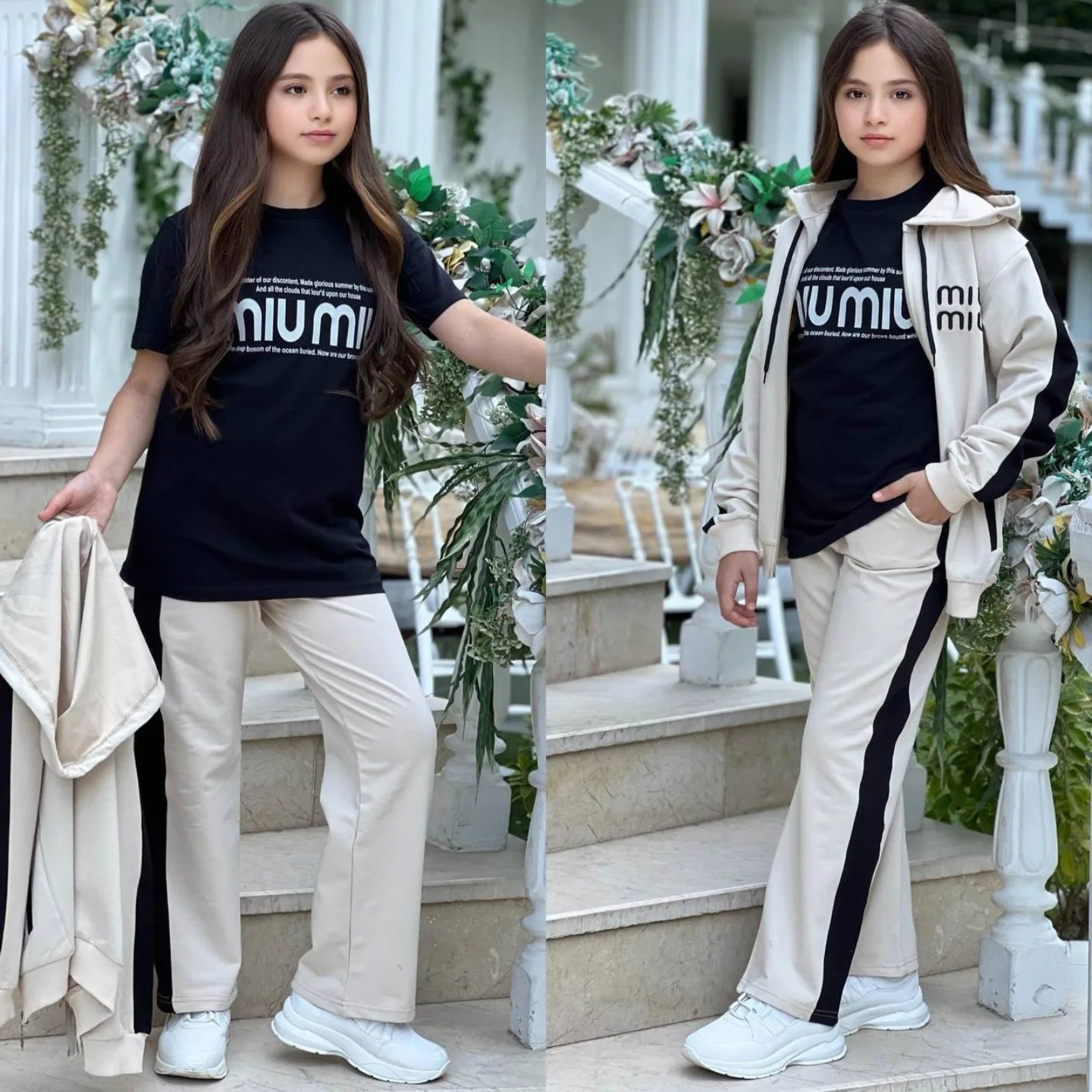 ( REF 02 ) Ensemble Sport Line 3 Pièces – Veste, T-shirt et Pantalon