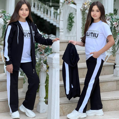 ( REF 02 ) Ensemble Sport Line 3 Pièces – Veste, T-shirt et Pantalon