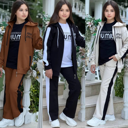 ( REF 02 ) Ensemble Sport Line 3 Pièces – Veste, T-shirt et Pantalon